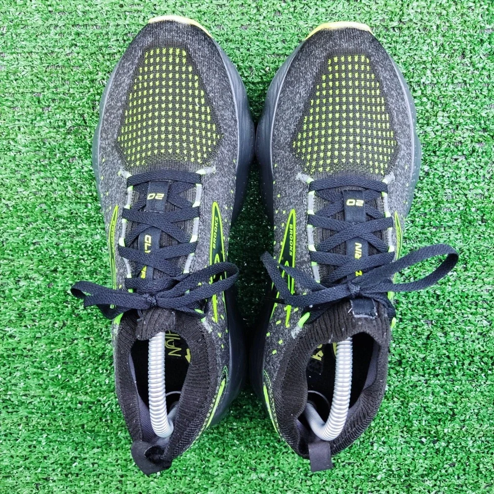 Brooks Running Shoes Mens 8 Black Glycerin StealthFit 20 Knit Athletic Sneakers